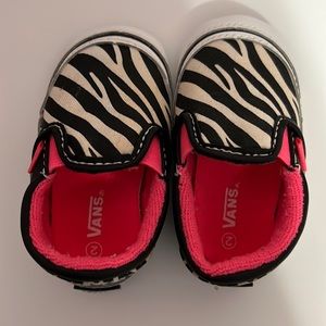 Vans for baby Zebra print